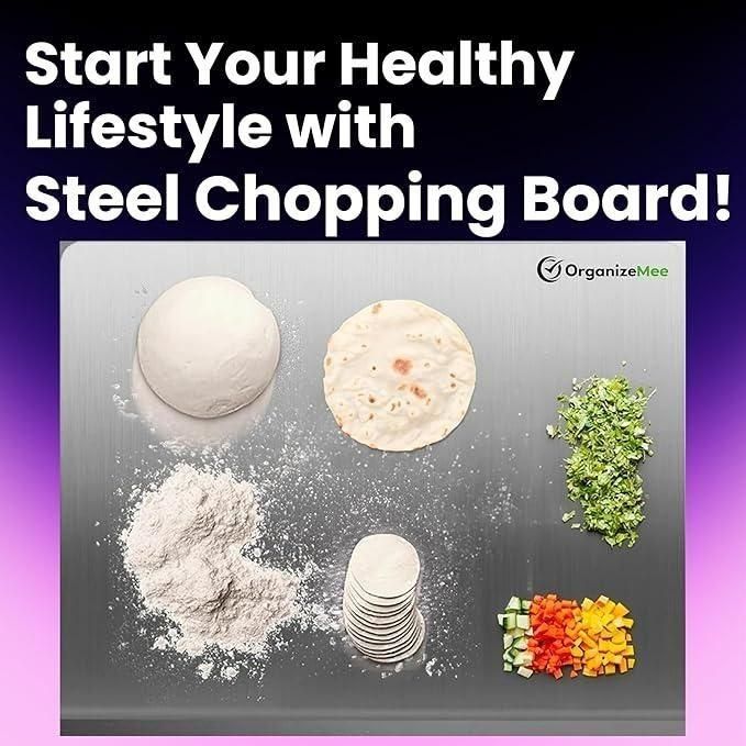 Premium Stainless Steel Chopping Board (35x31cm)