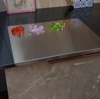 Premium Stainless Steel Chopping Board (35x31cm)